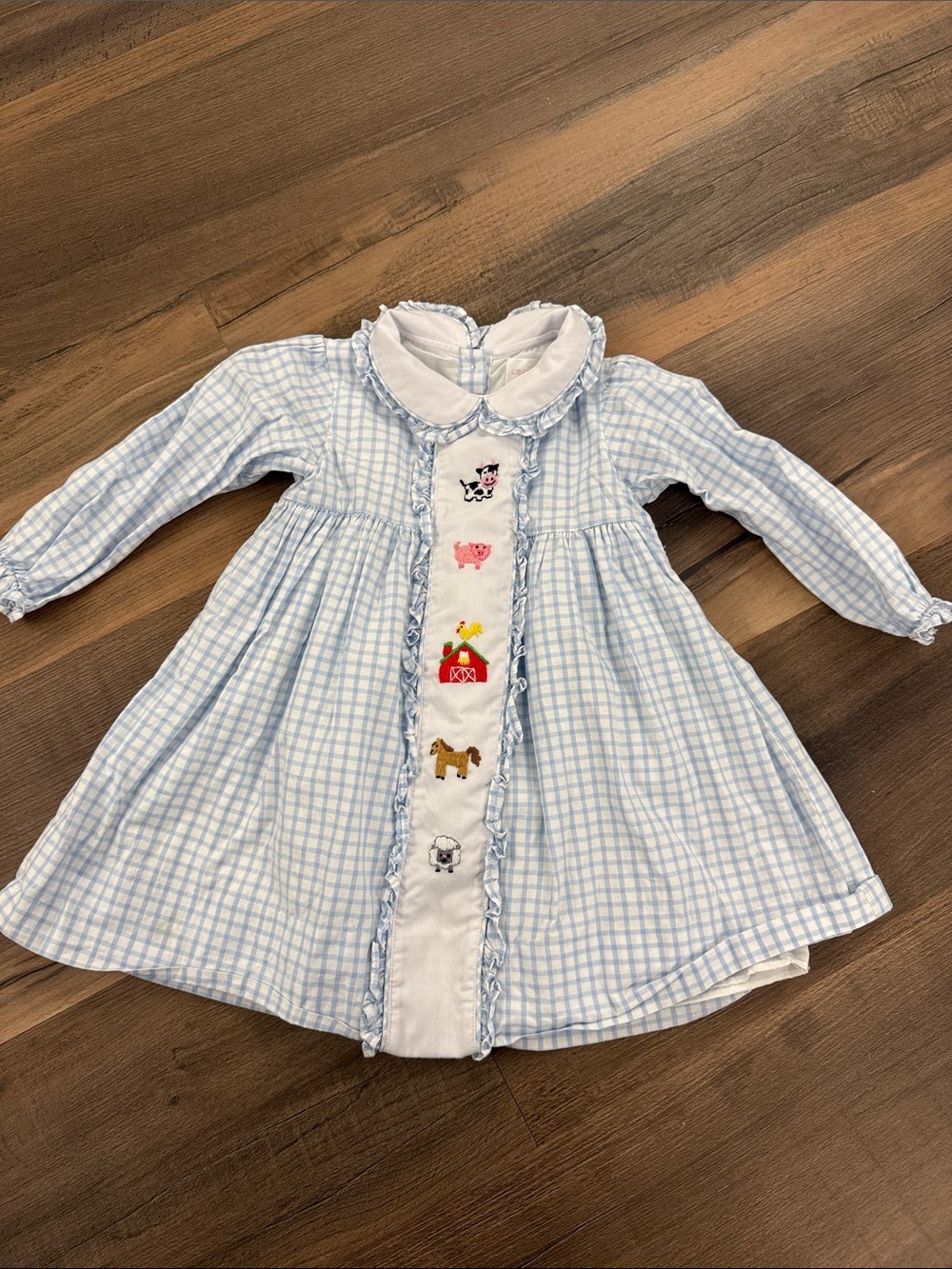 Cecil And Lou Embroidered Barnyard Dress 3T